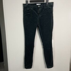 LOFT Corduroy Jeans Size 28/6 Womens Modern Skinny Mid Rise Dark Green
